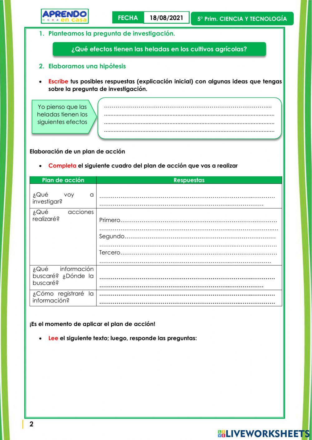 Conocemos los efectos de los fenómenos naturales en los cultivos