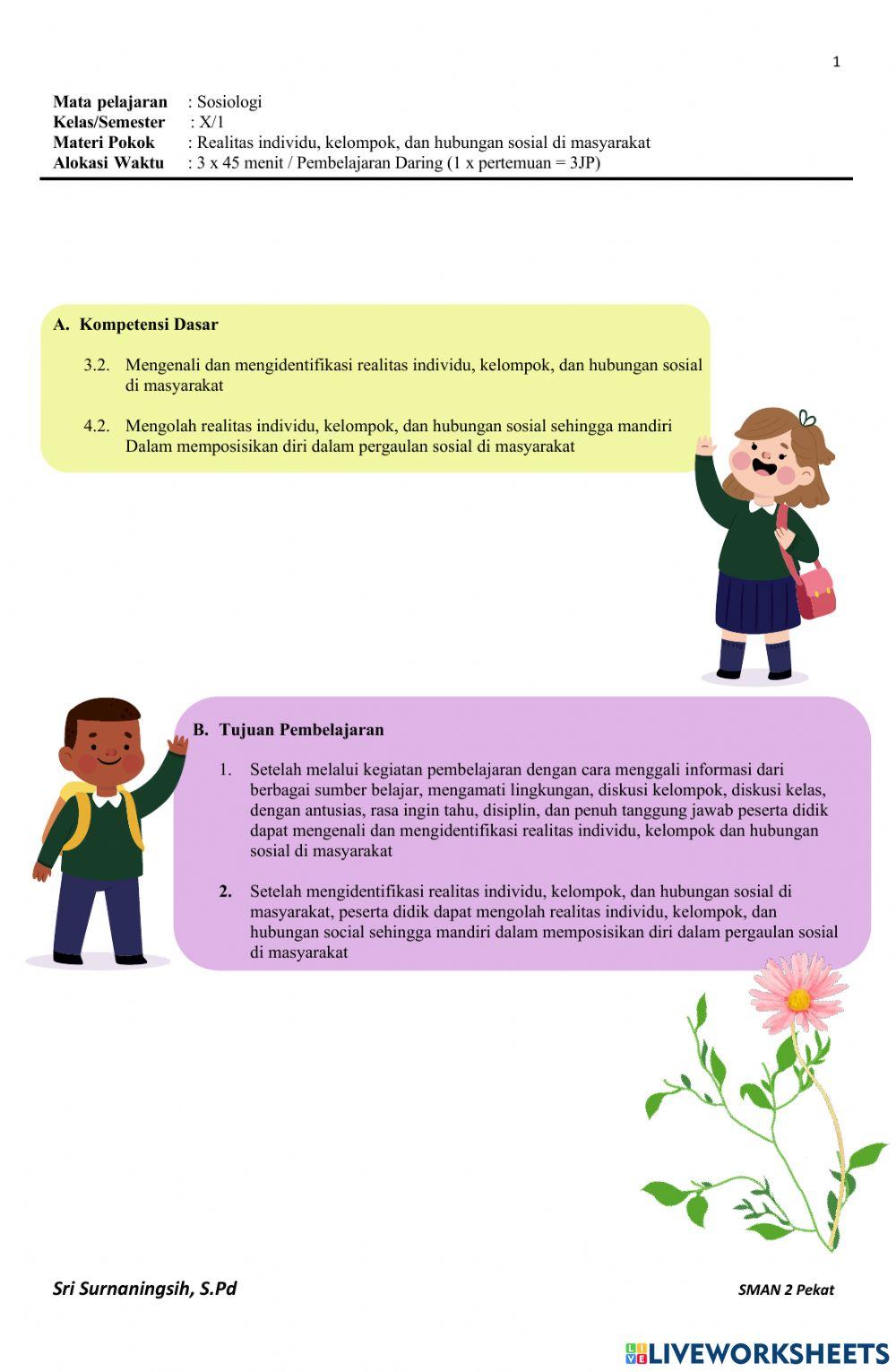 LKPD Sosiologi Kelas X-materi 2-KB4