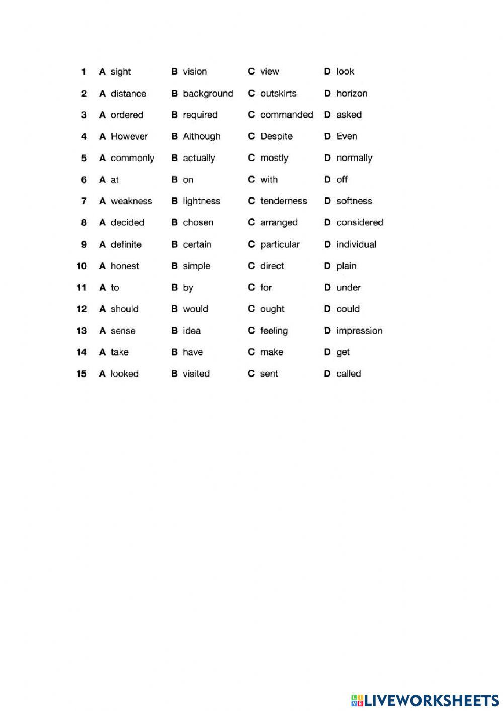 Use of English part 1 - Test 34-37