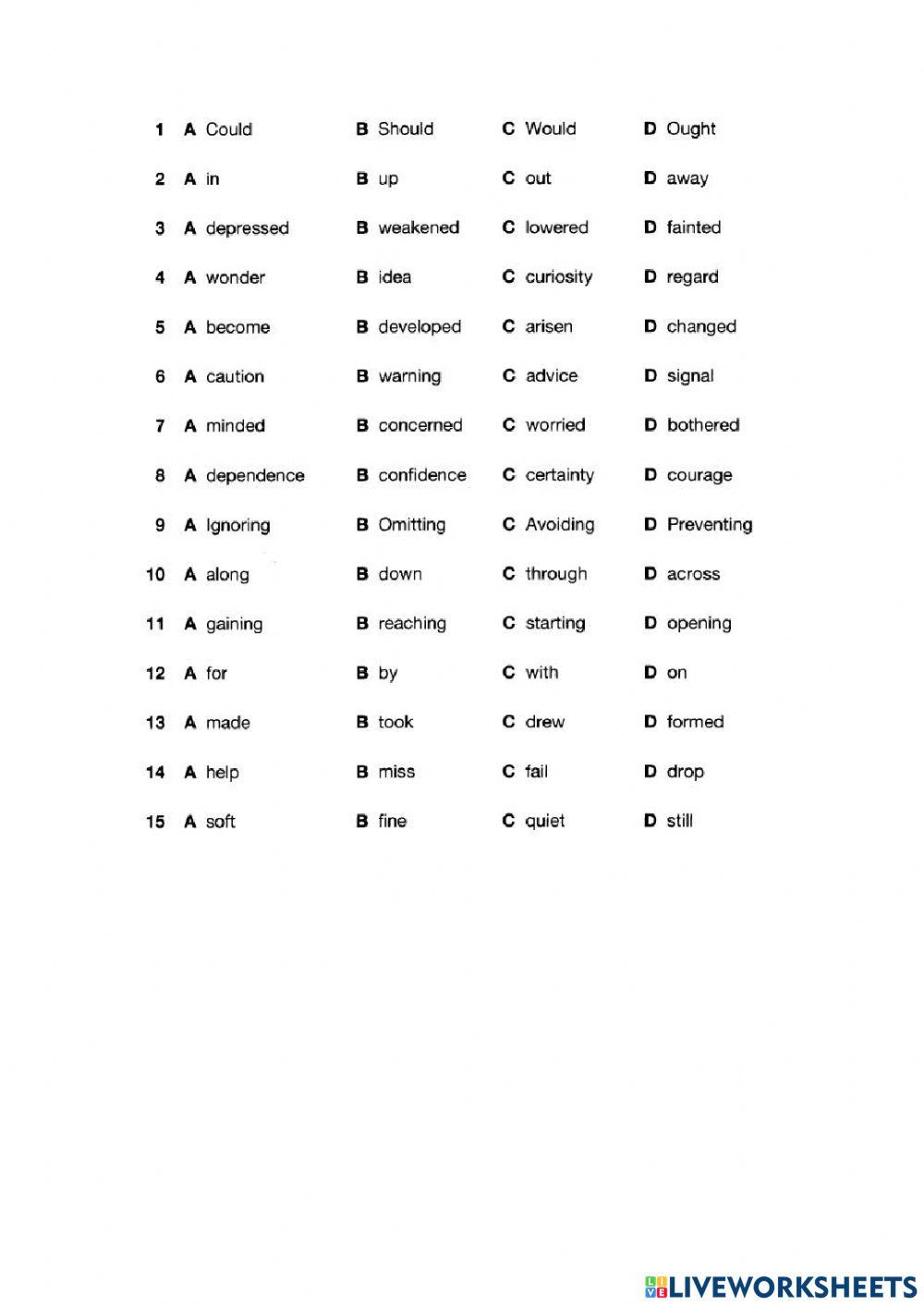 Use of English part 1 - Test 34-37