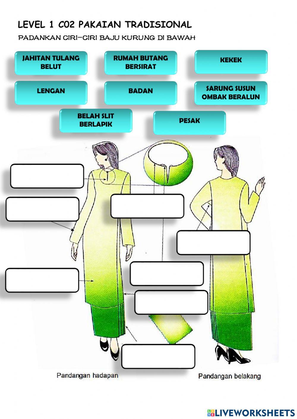 C02 pakaian tradisional baju kurung