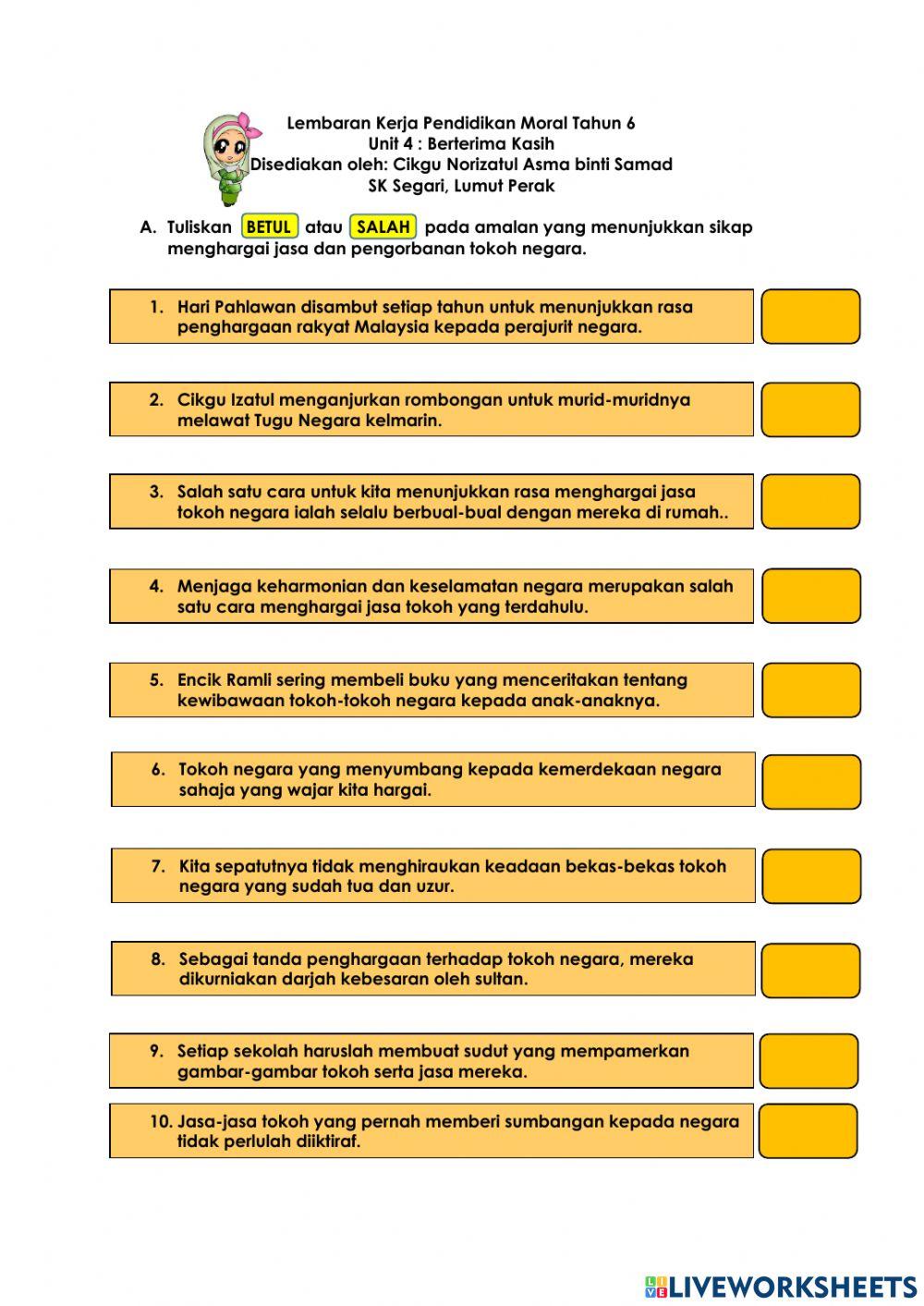 Unit 4 : Berterima Kasih
