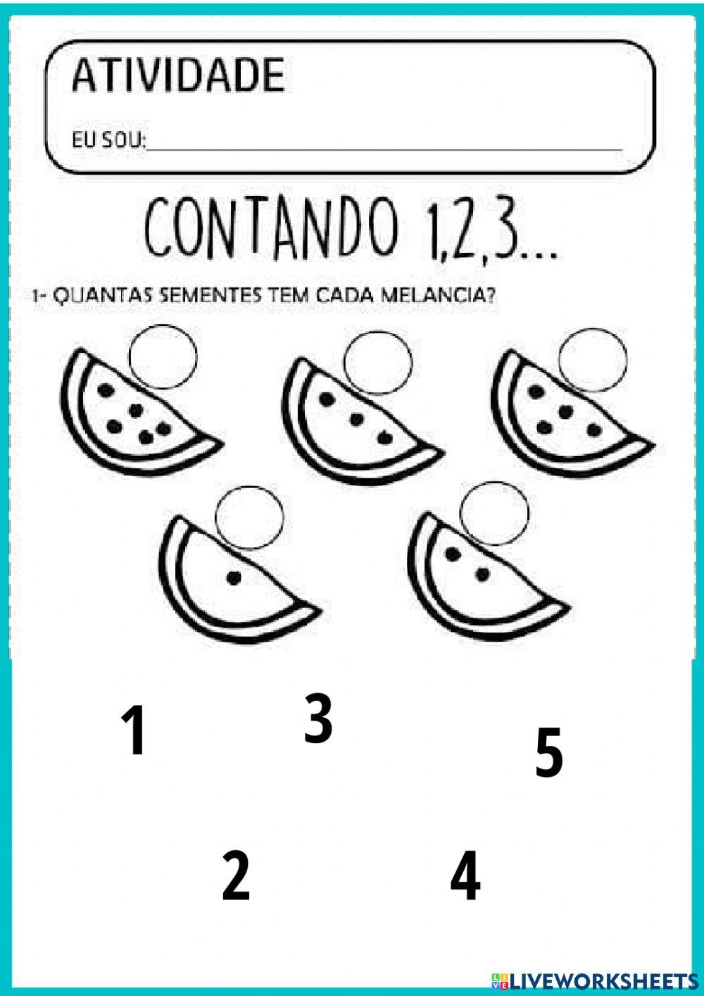 Arraste os números a quantidade