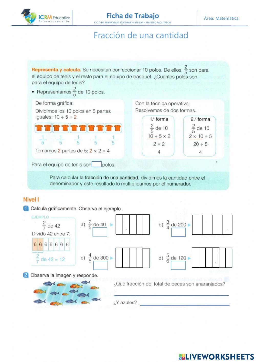 Fracción de una cantidad