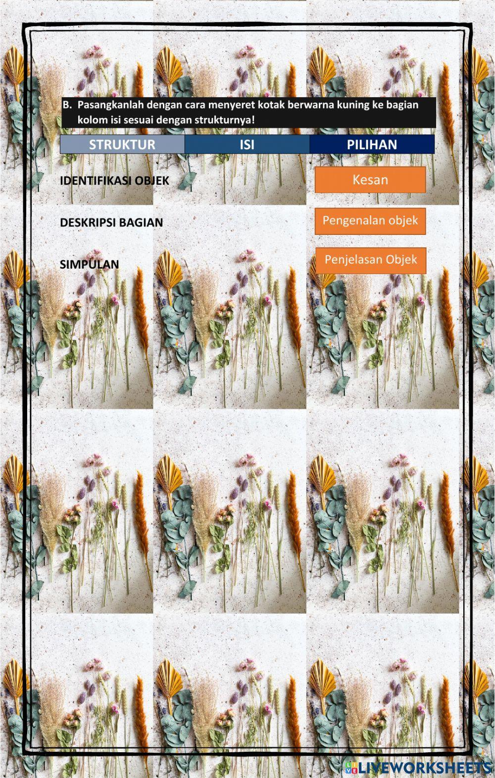 Menentukan Struktur Teks Deskripsi