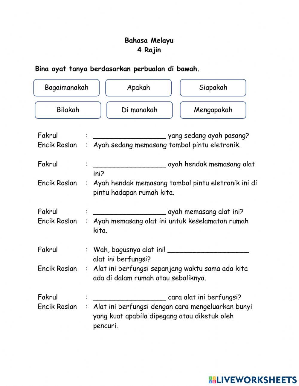 Bahasa Melayu Tahun 4