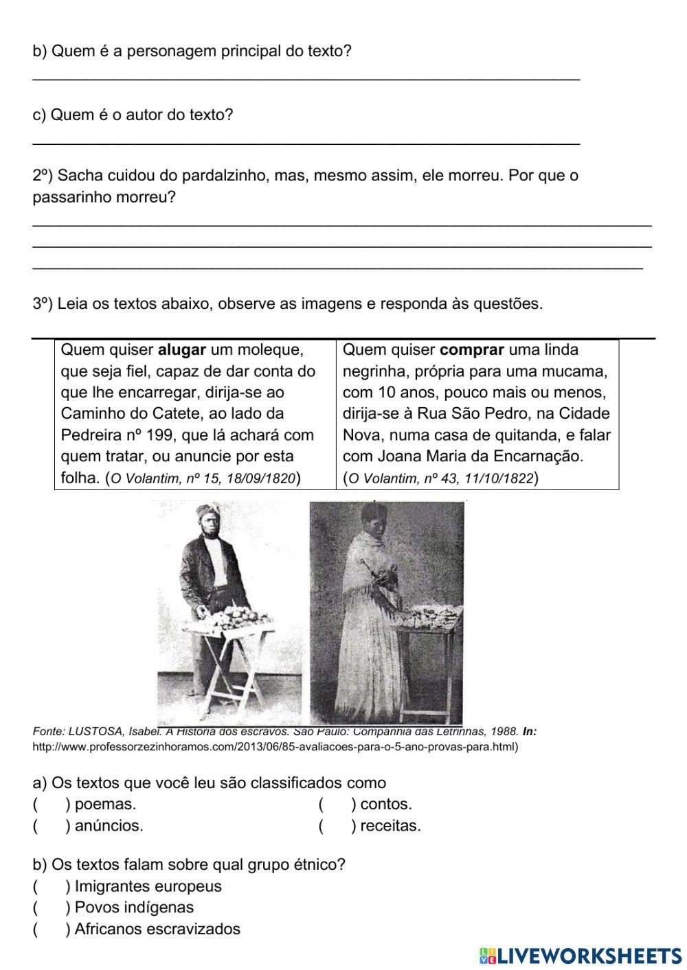 Exrcício interdisciplinar