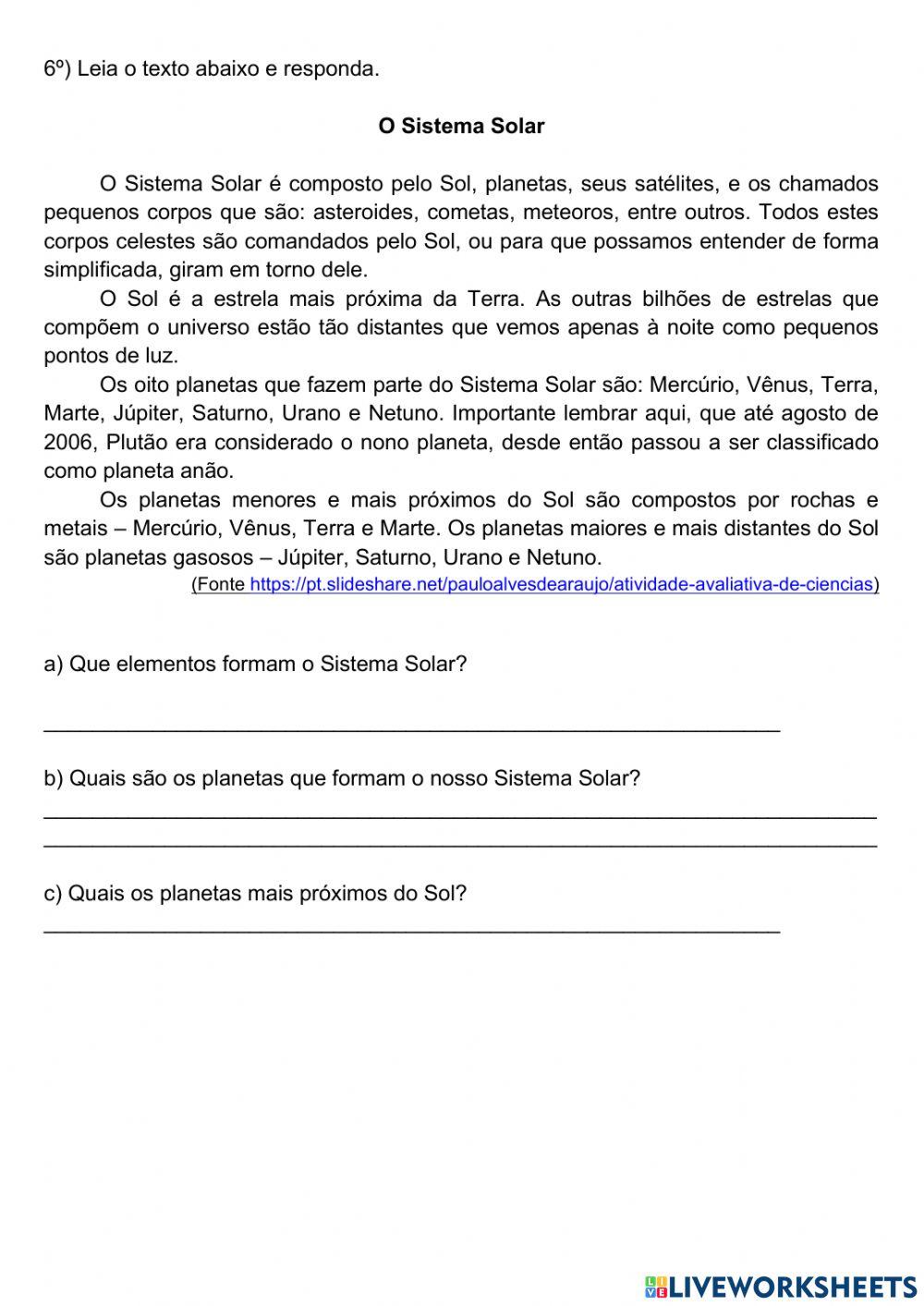 Exrcício interdisciplinar