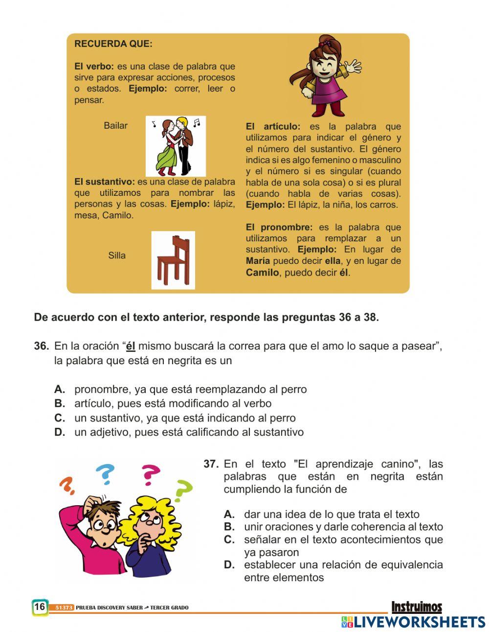 Prueba de comprencion lectora