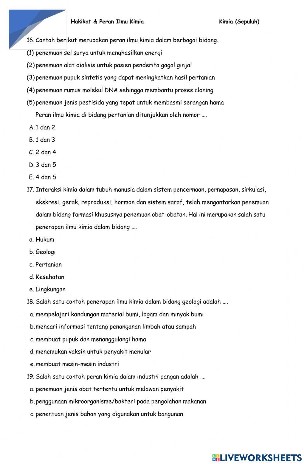 Lkpd hakikat & peran ilmu kimia