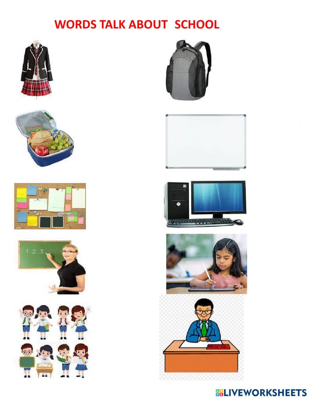 Words talk about school