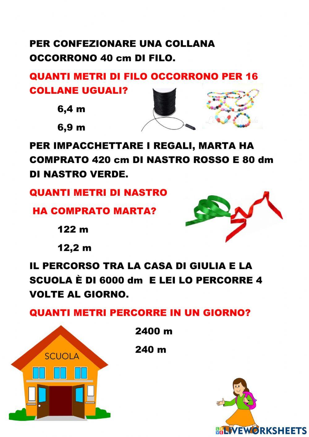 Problemi misure Problemi misure