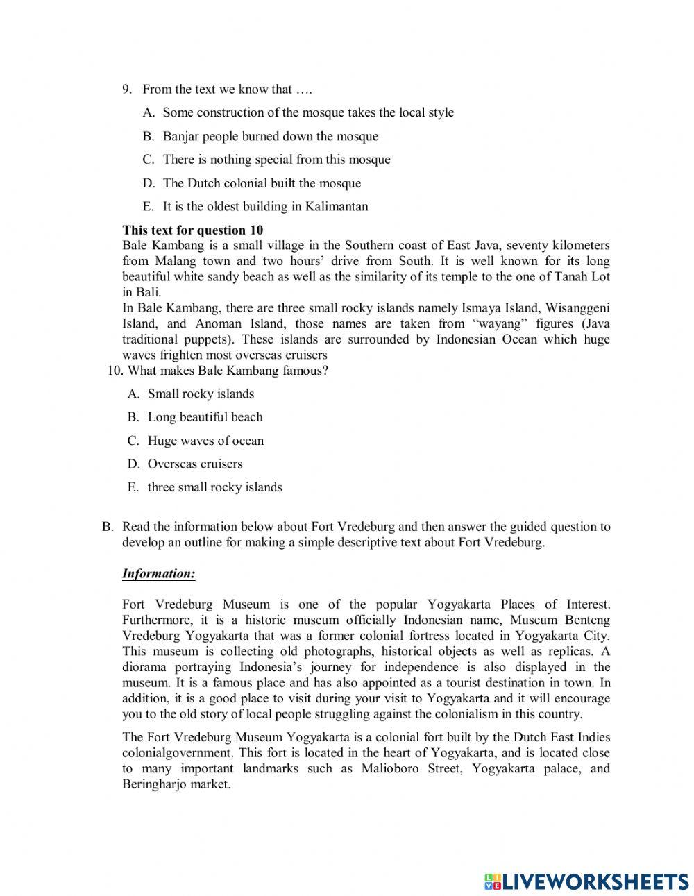 Evaluation Descriptive Text 3