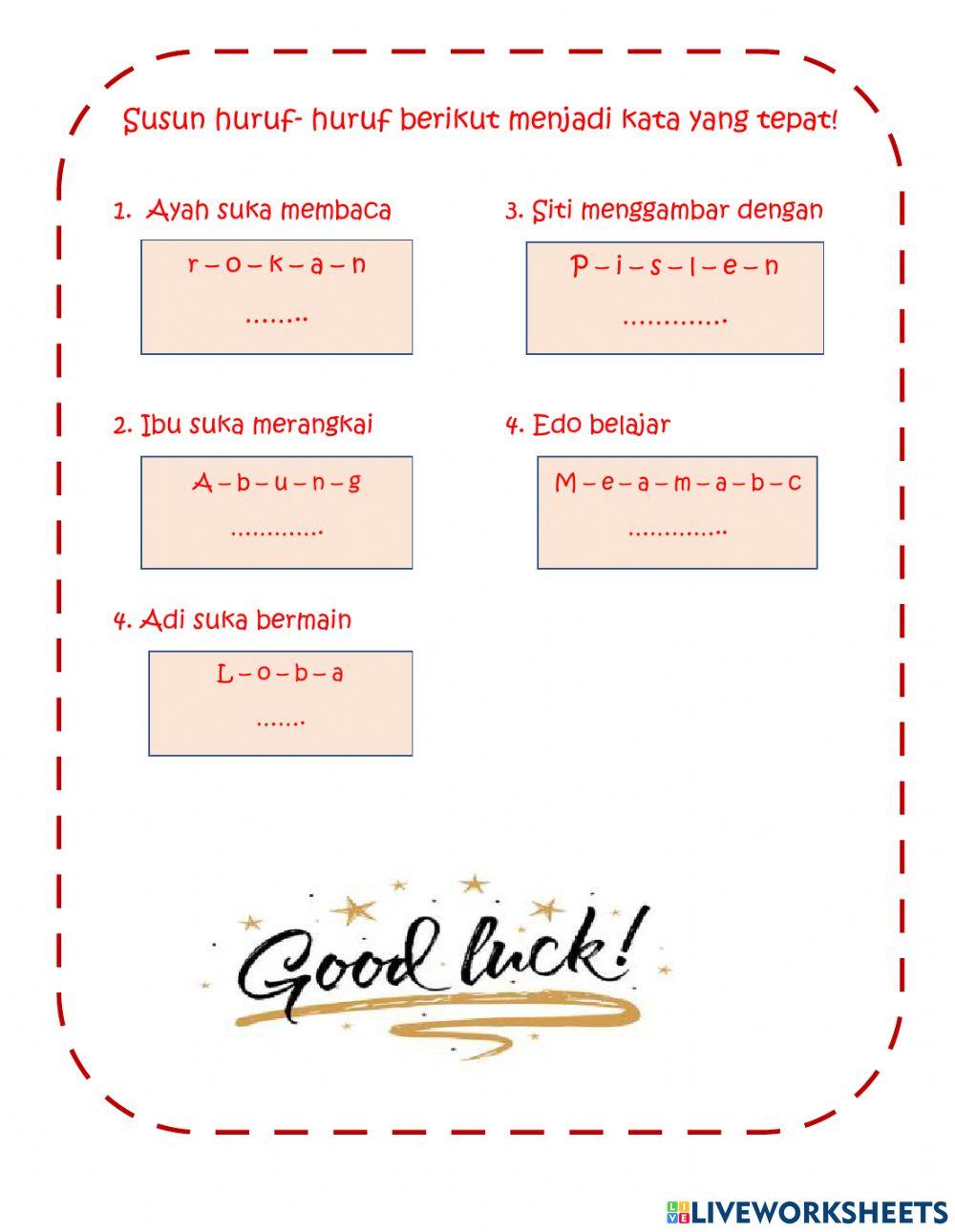 Latihan tema 1 subtema 4