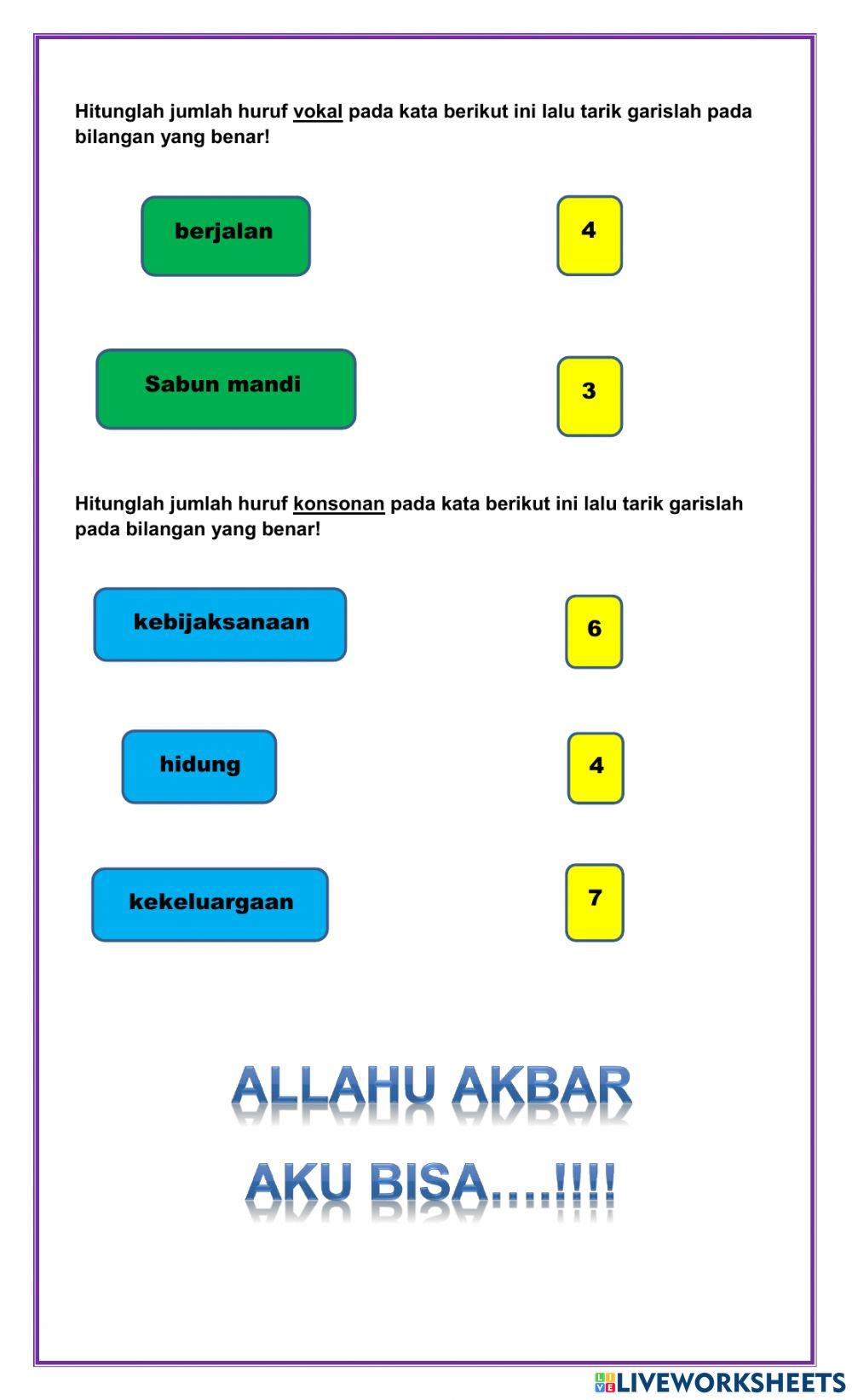 Latihan Bahasa Indonesia Kelas 1