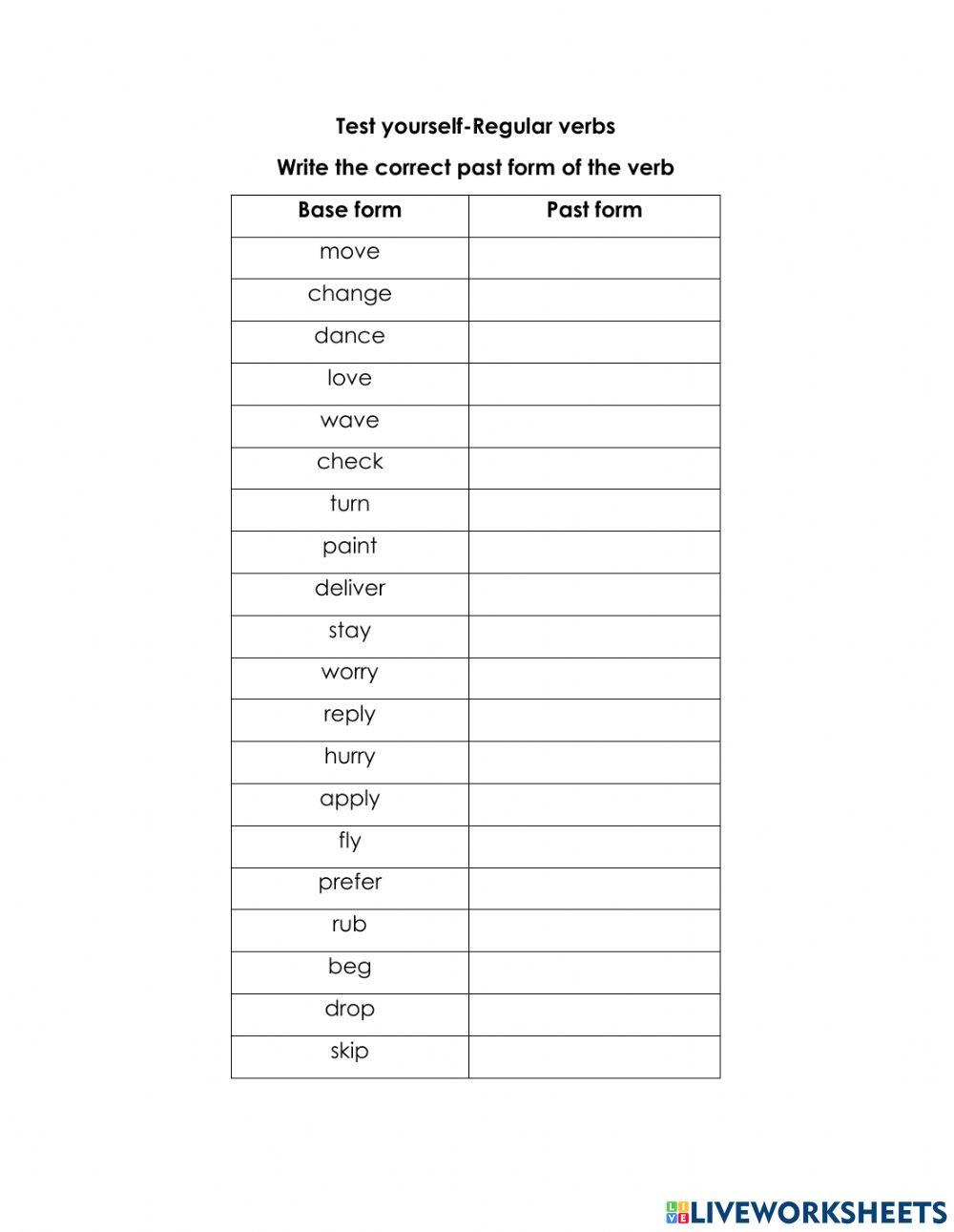 Past Simple-Regular Verbs