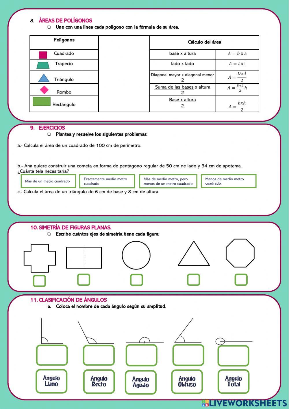 Examen diagnóstico de matemáticas