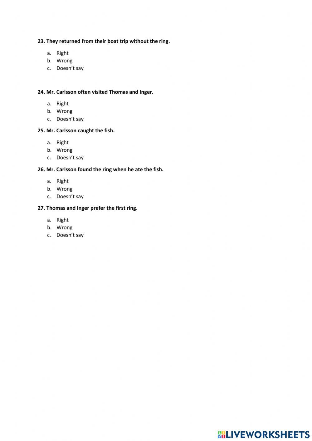 7TH GRADE ENTRY TEST: READING