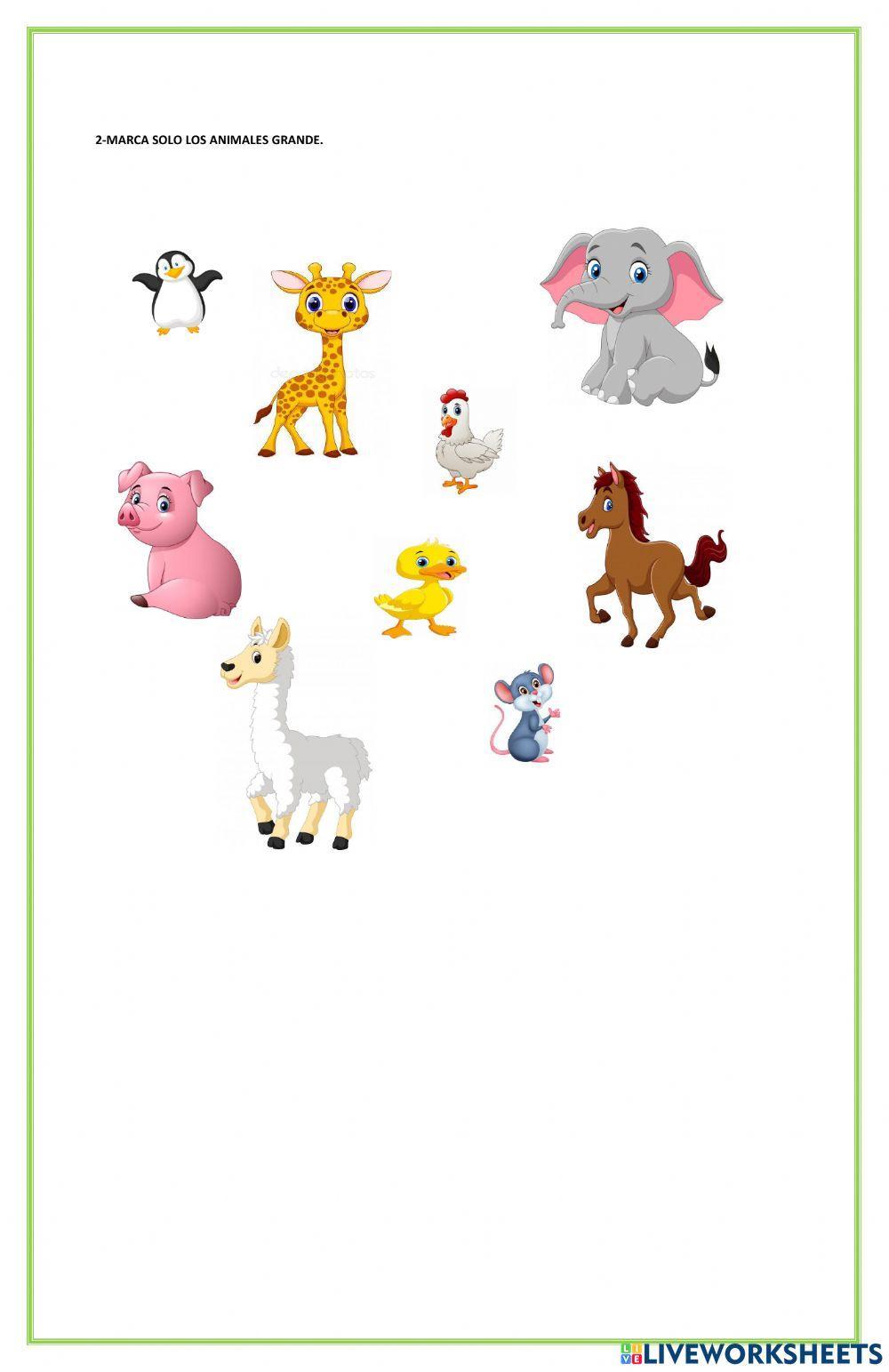 Clasificar por Tamaño (grande - pequeño)