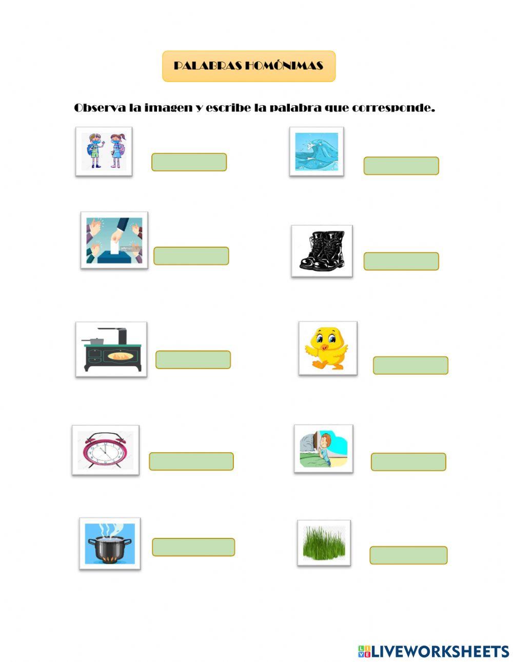 Palabra Homónimas