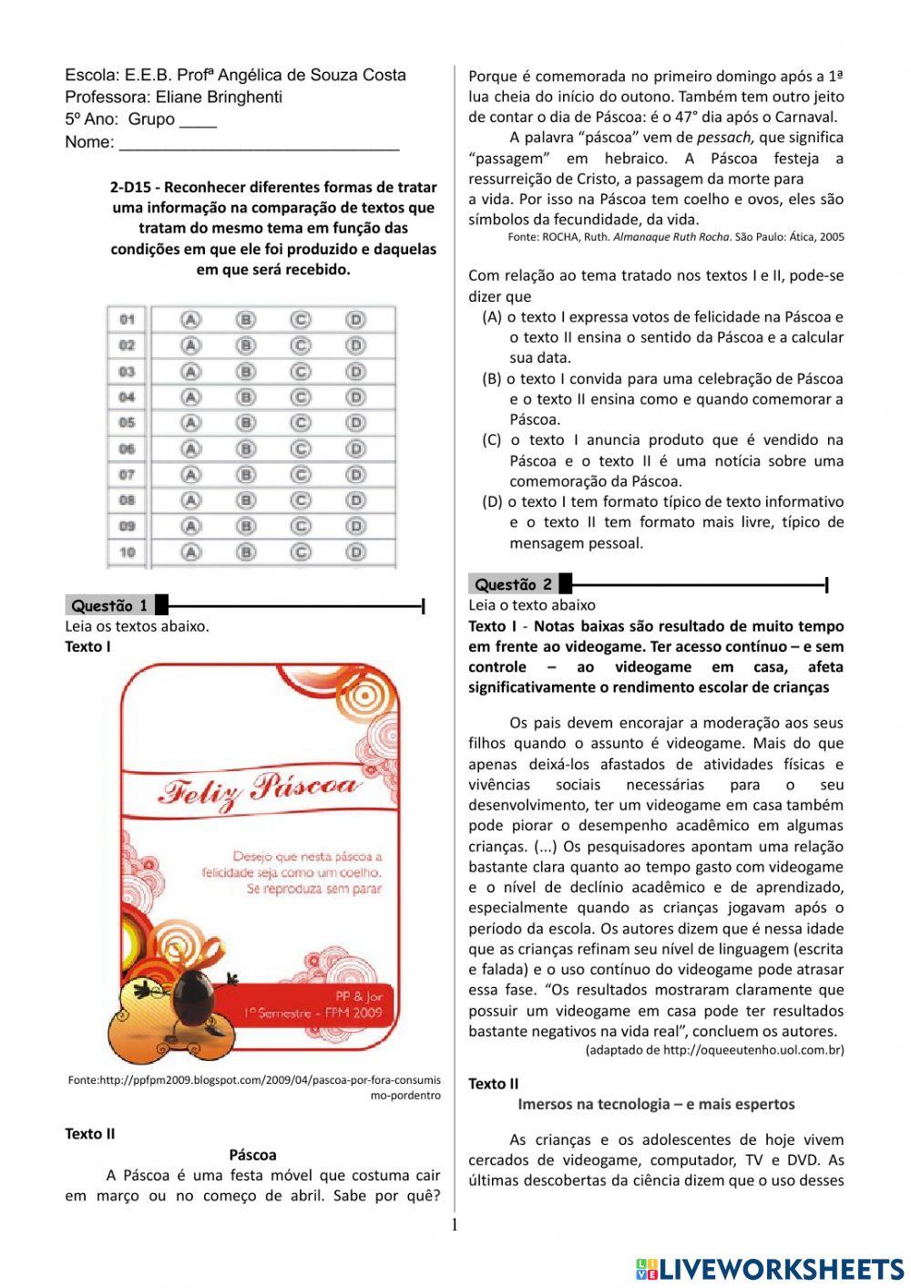 Interpretação de texto