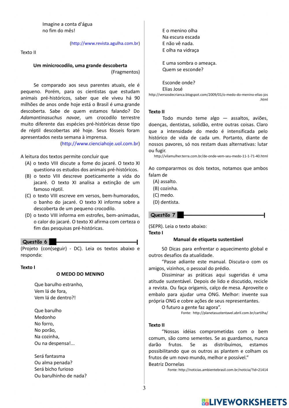 Interpretação de texto