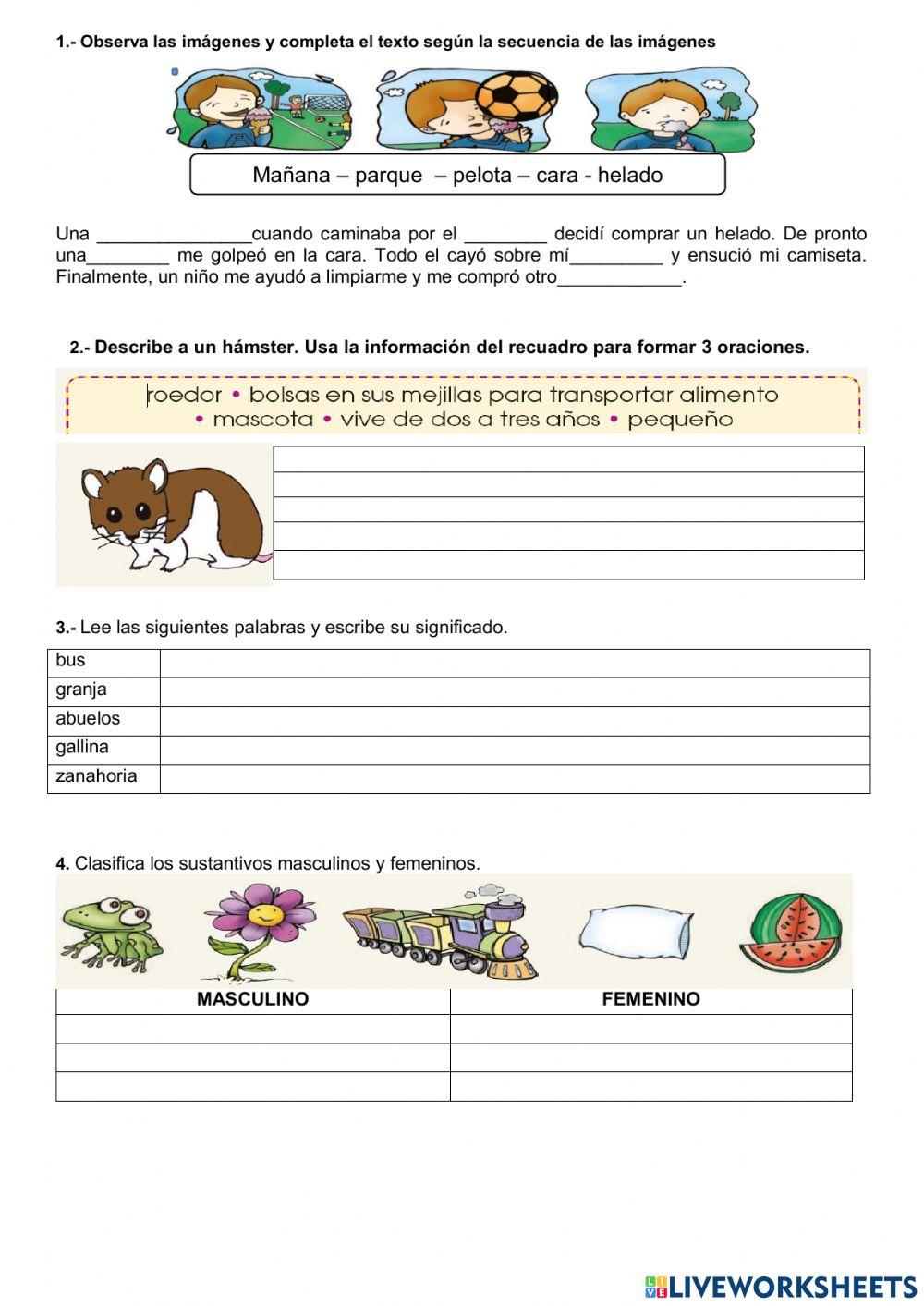 Prueba de diágnostico lengua