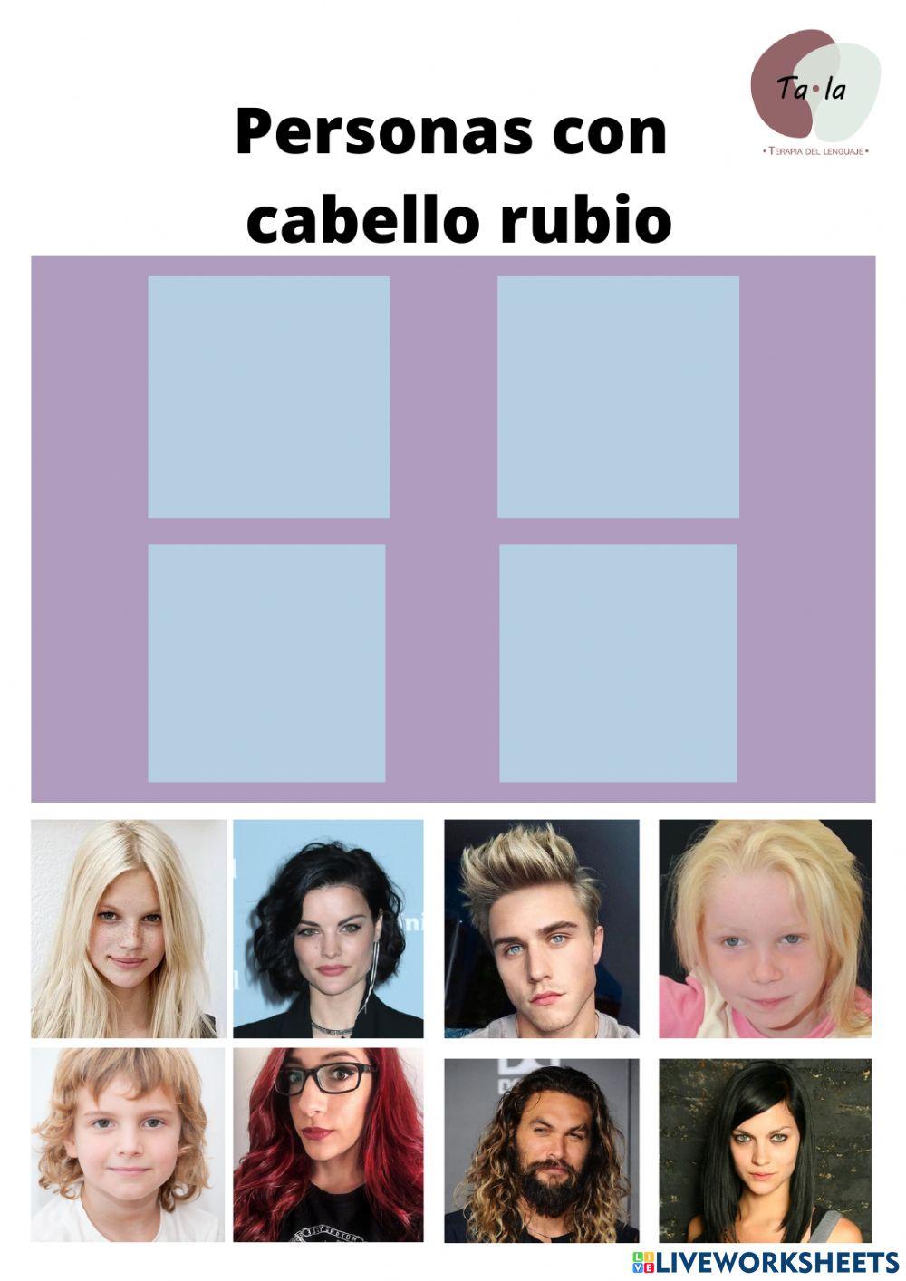 Descripción de cabello rubio