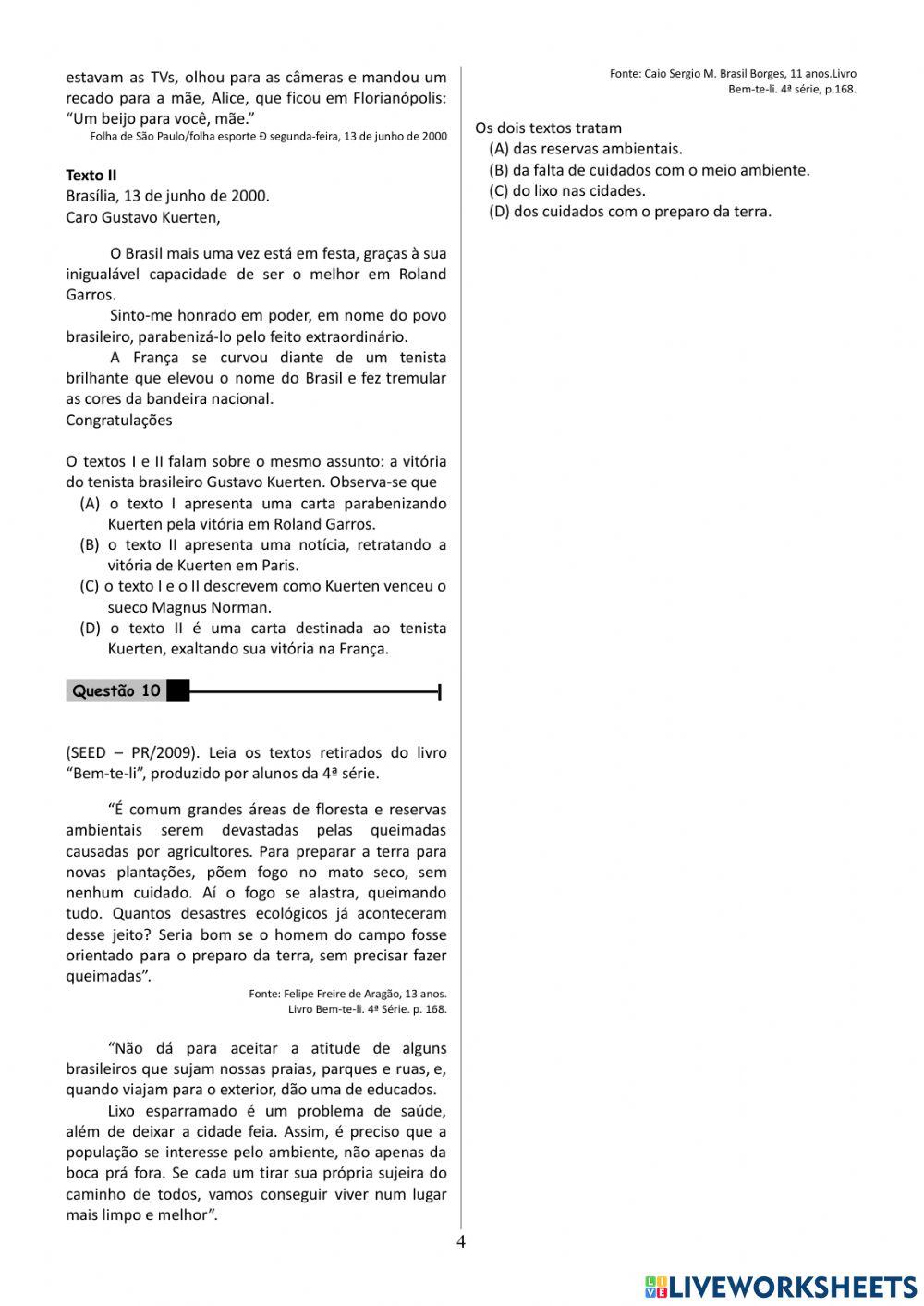 Interpretação de texto