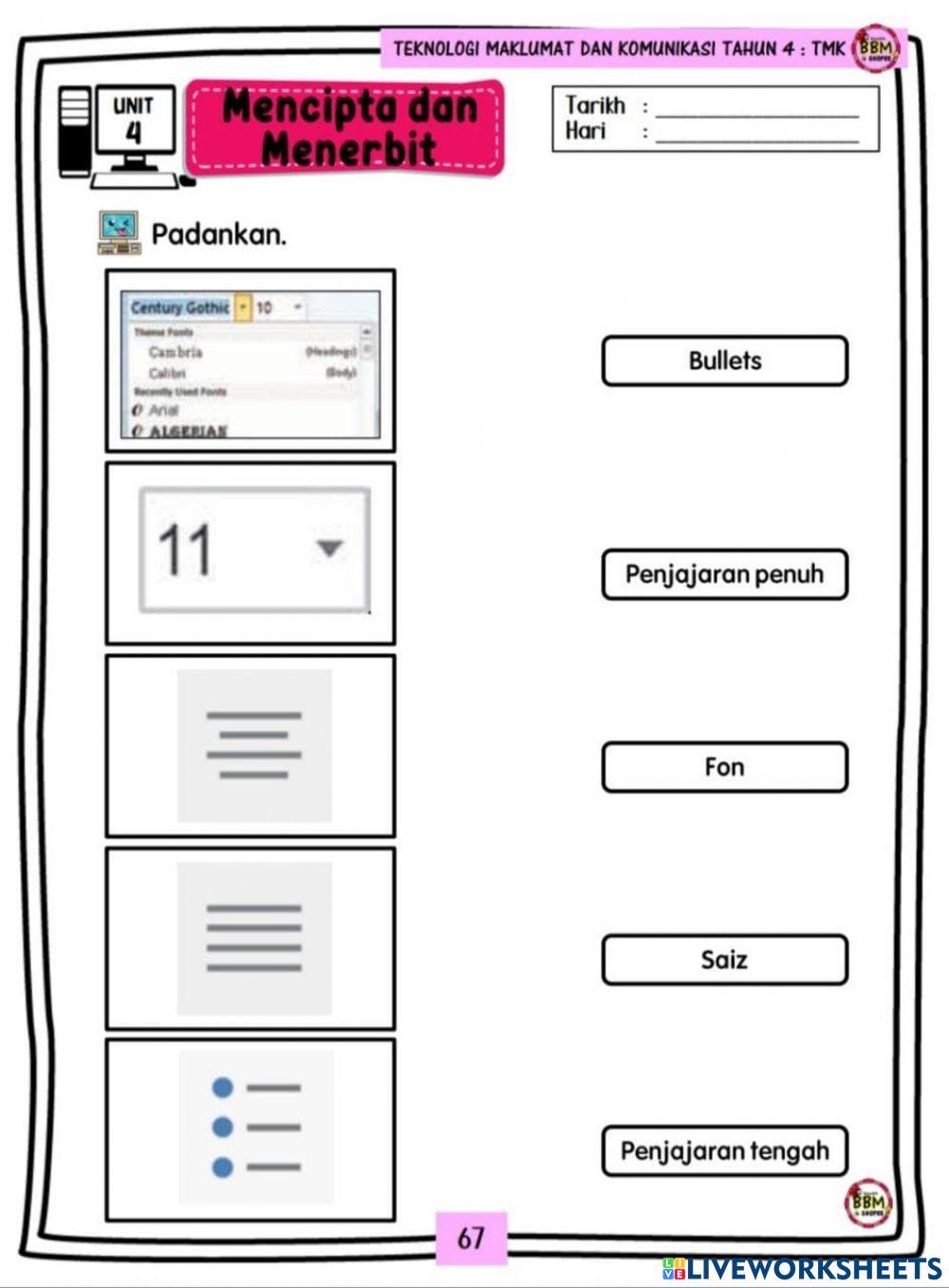 Tmk ppki thn 4 fungsi ikon msword bhgn 1