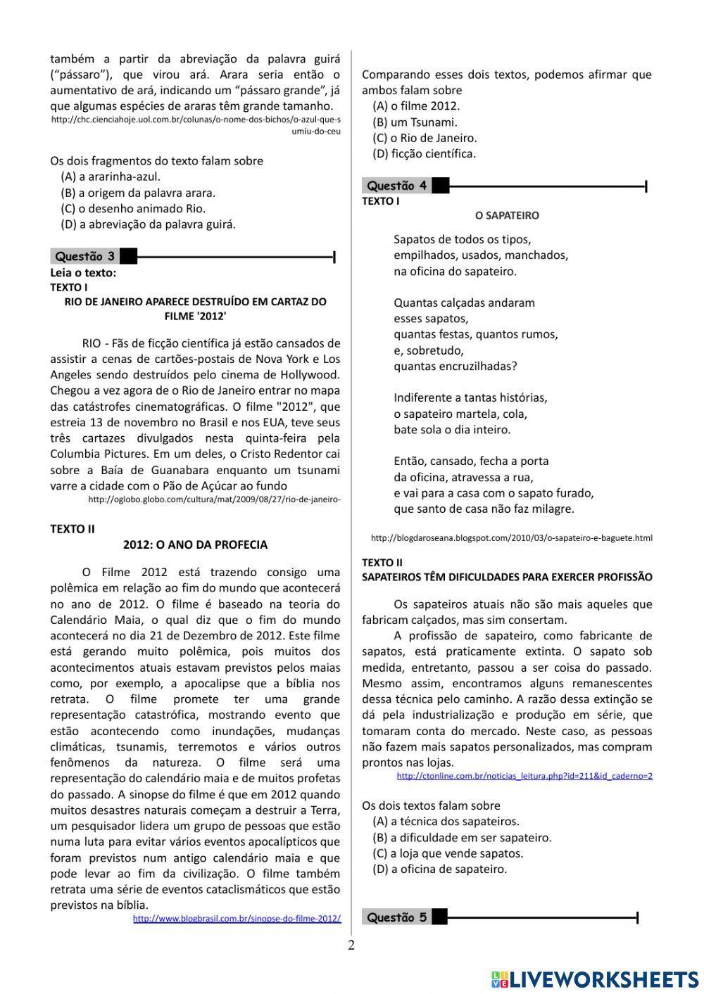 Interpretação de texto