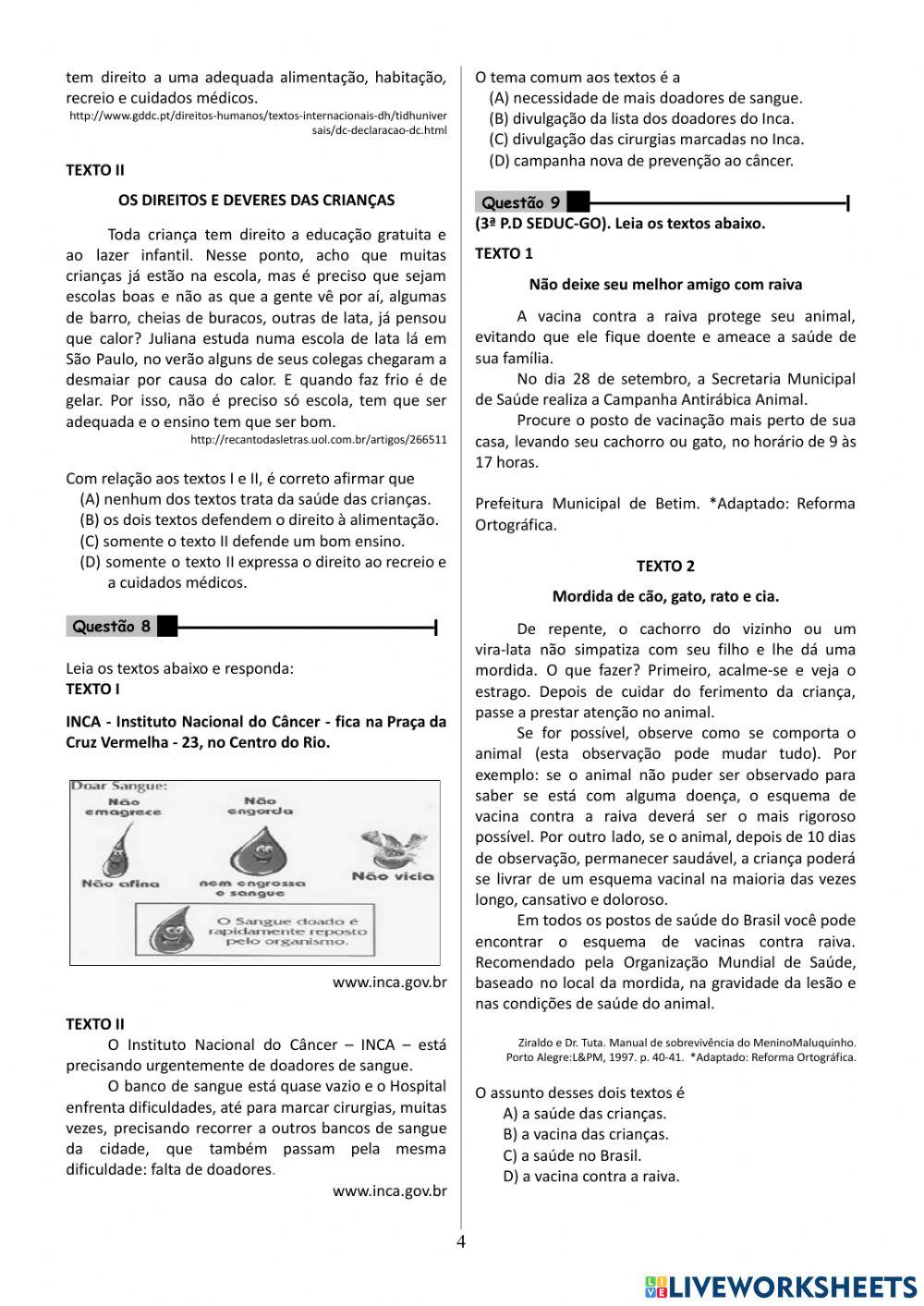 Interpretação de texto
