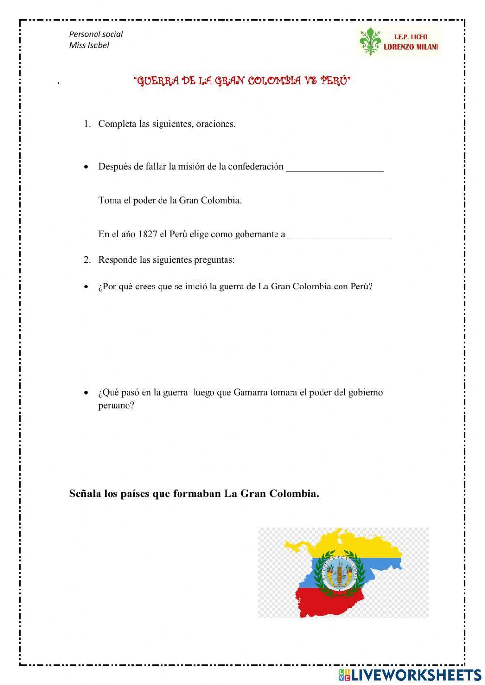 Guerra la gran colombia vs perú