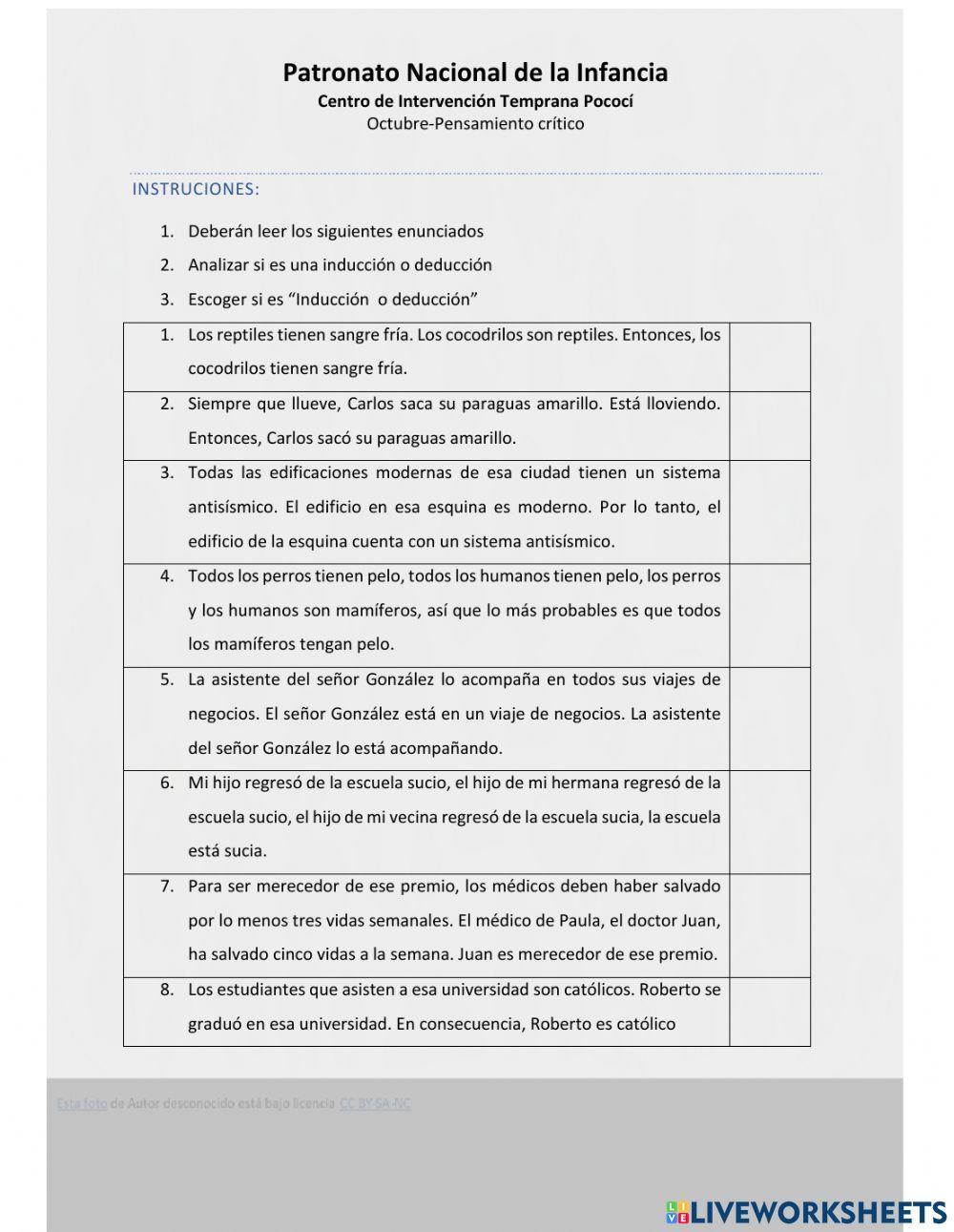 Inducción y dedcución