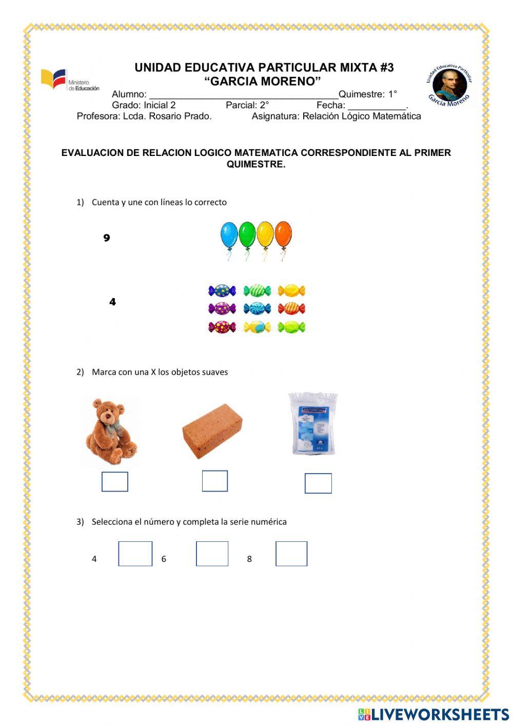 Relacion logico matematica