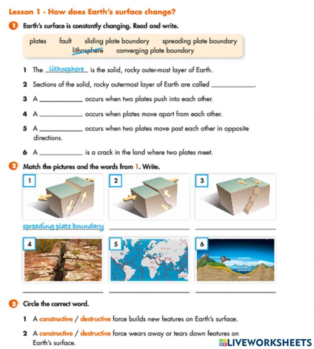 1280782 Earth Surface David1234 LiveWorksheets 1280782-earth-surface-david1234-liveworksheets