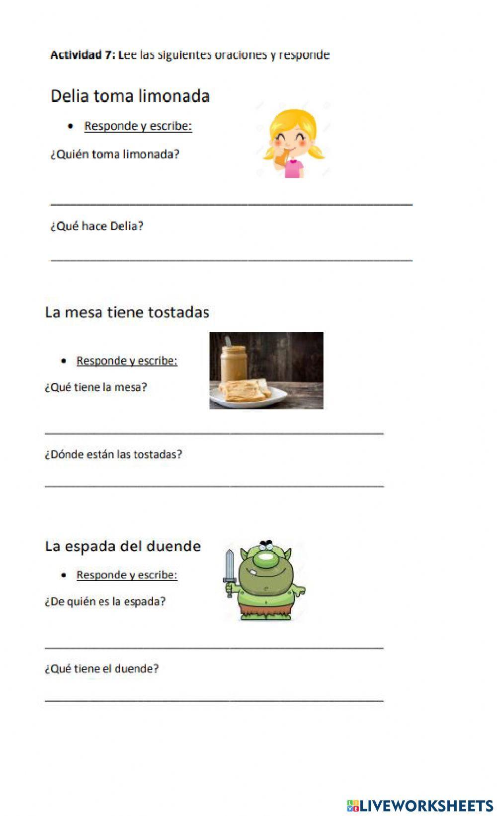 Ficha de aprendizaje letra d