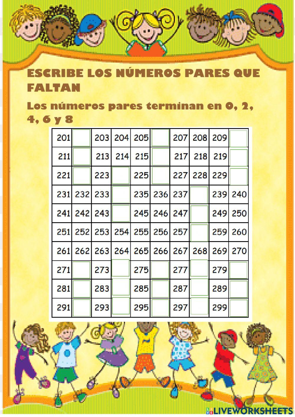 Los números del 101 al 400