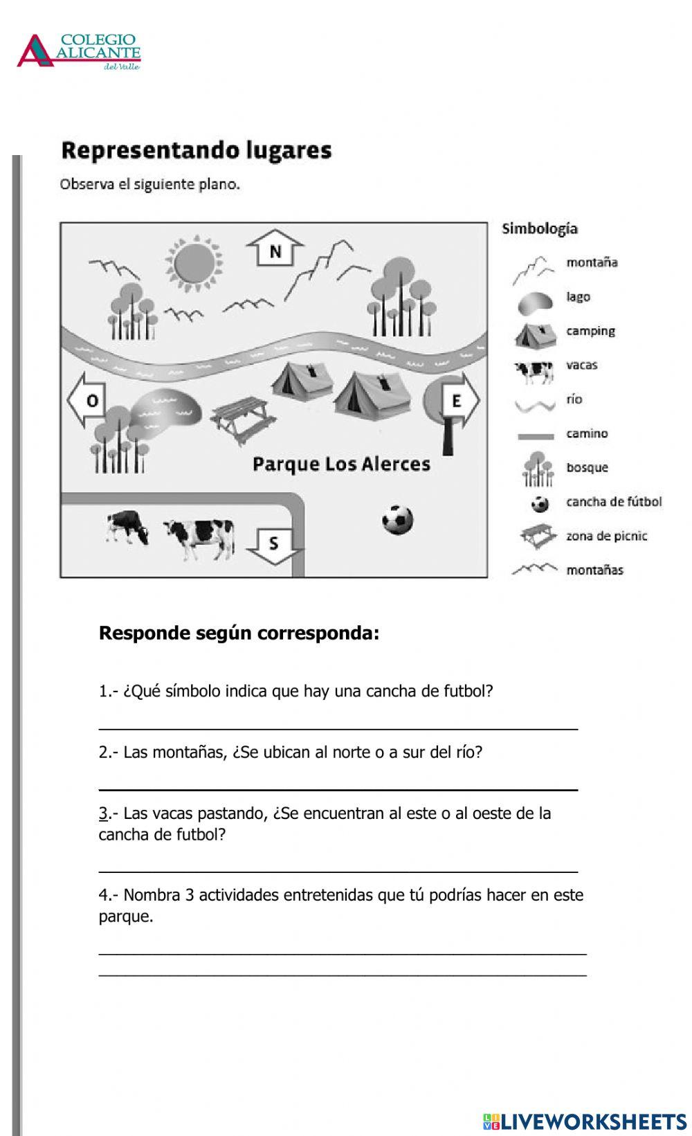 Guía planos y puntos cardinales Historia y ciencias sociales