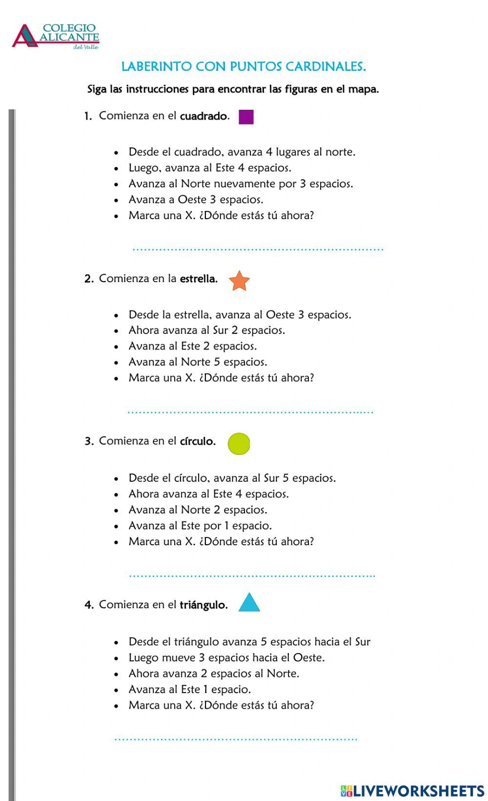 Guía planos y puntos cardinales Historia y ciencias sociales