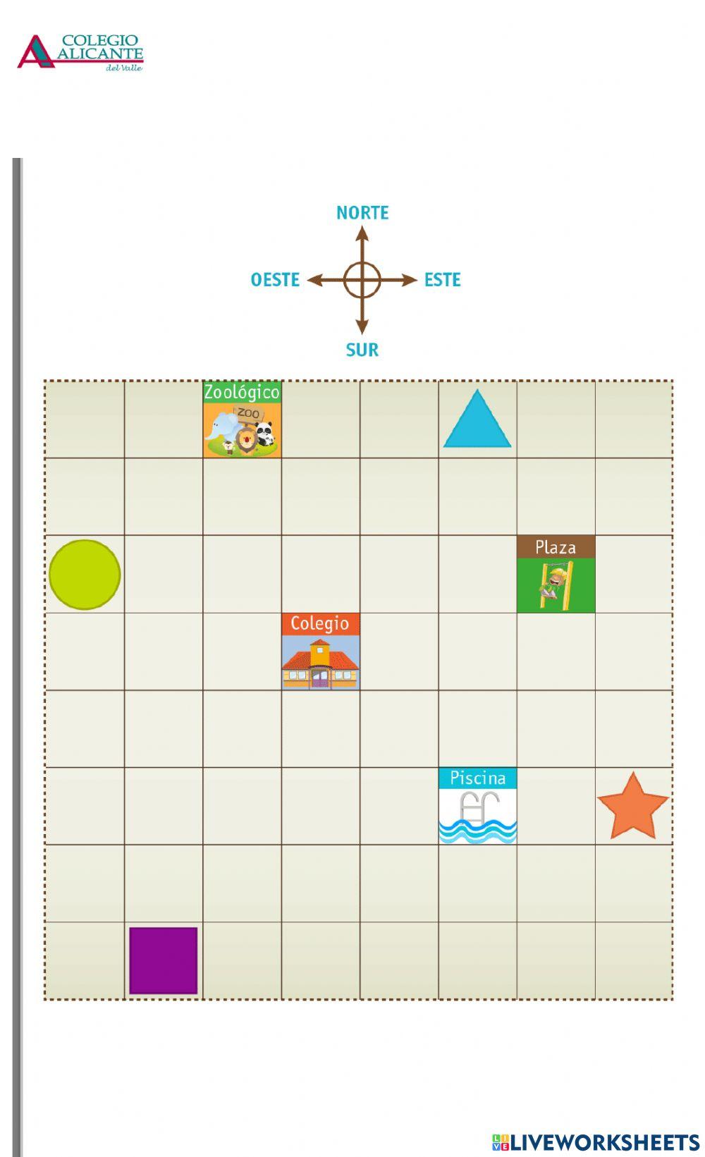 Guía planos y puntos cardinales Historia y ciencias sociales