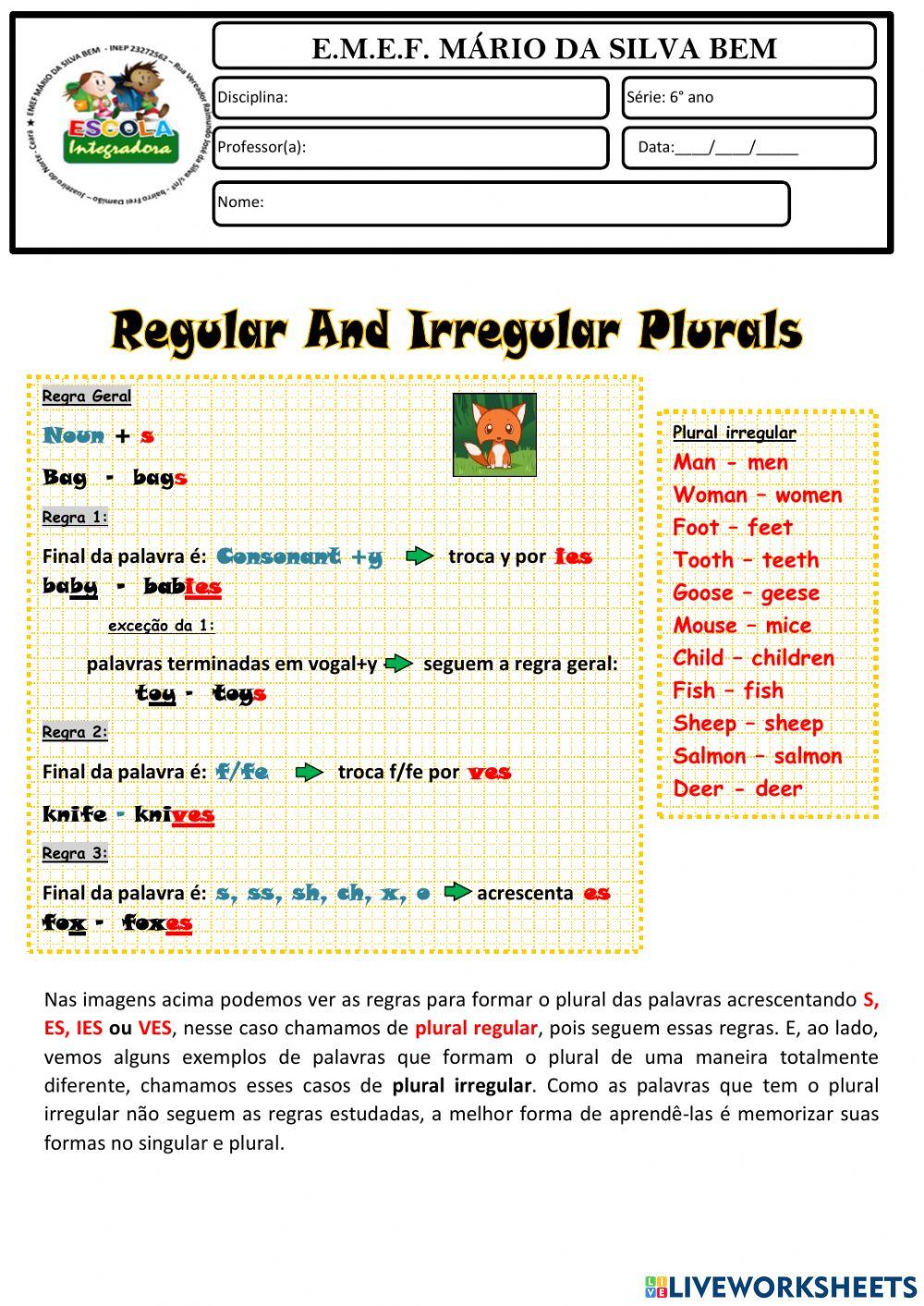 6° ano - INGLÊS - 19-08-21
