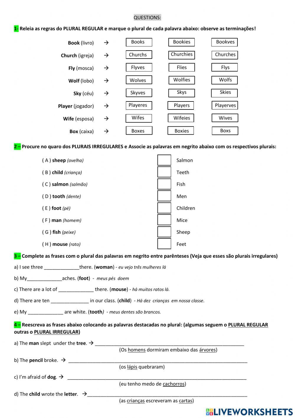 6° ano - INGLÊS - 19-08-21