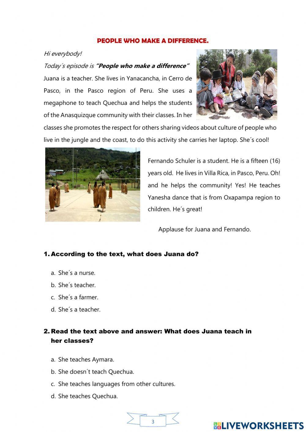 People who make a difference.