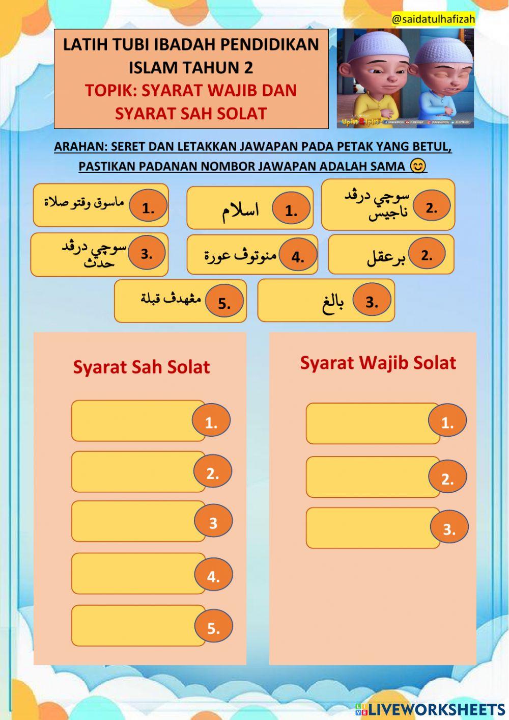Syarat sah dan syarat wajib solat