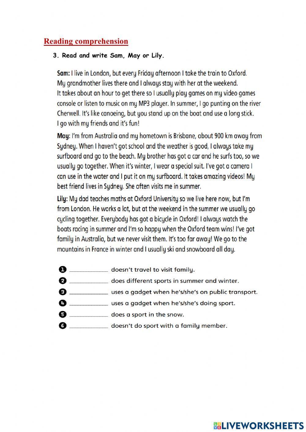 Diagnostic test 5th grade