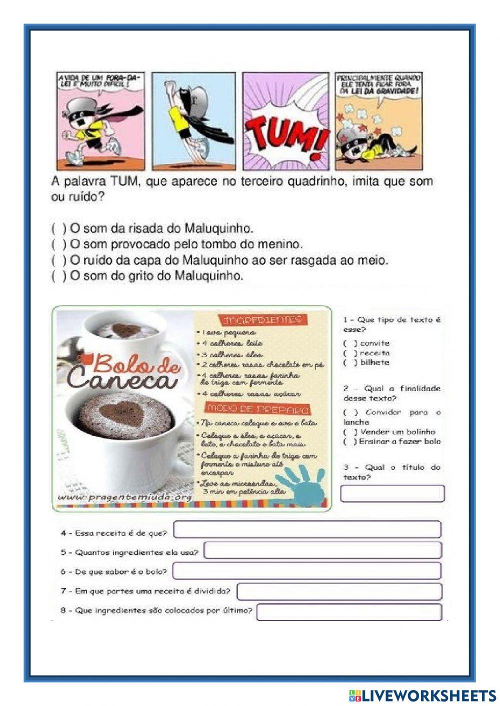 Interpretação de diferentes textos