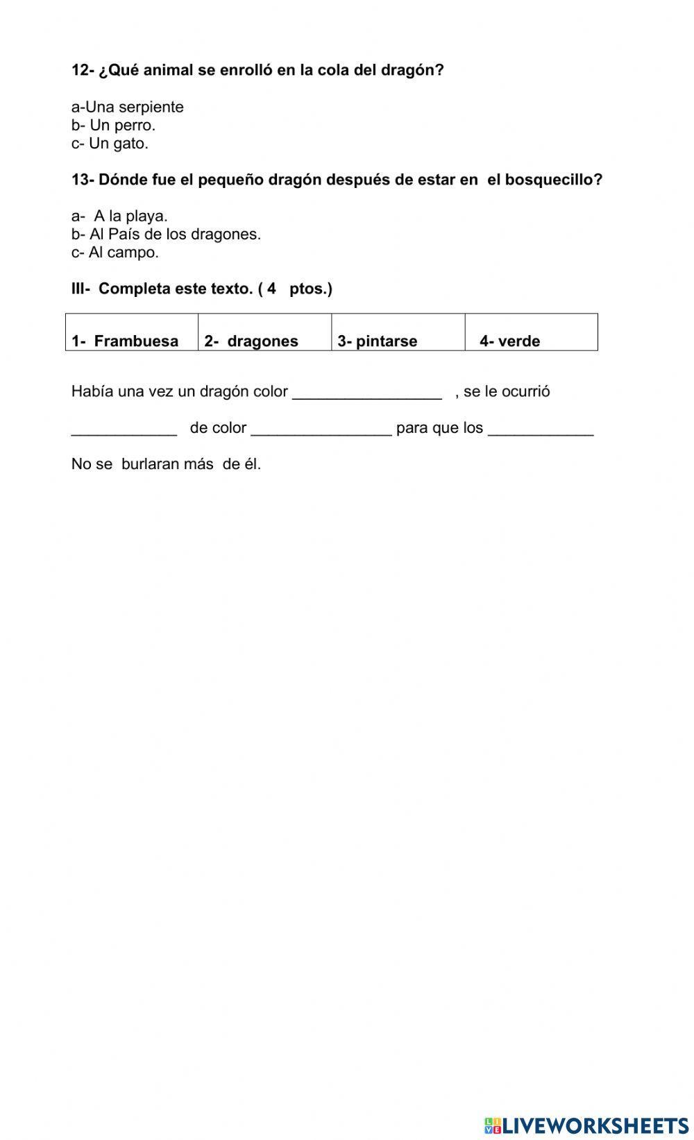 El dragón color frambuesa