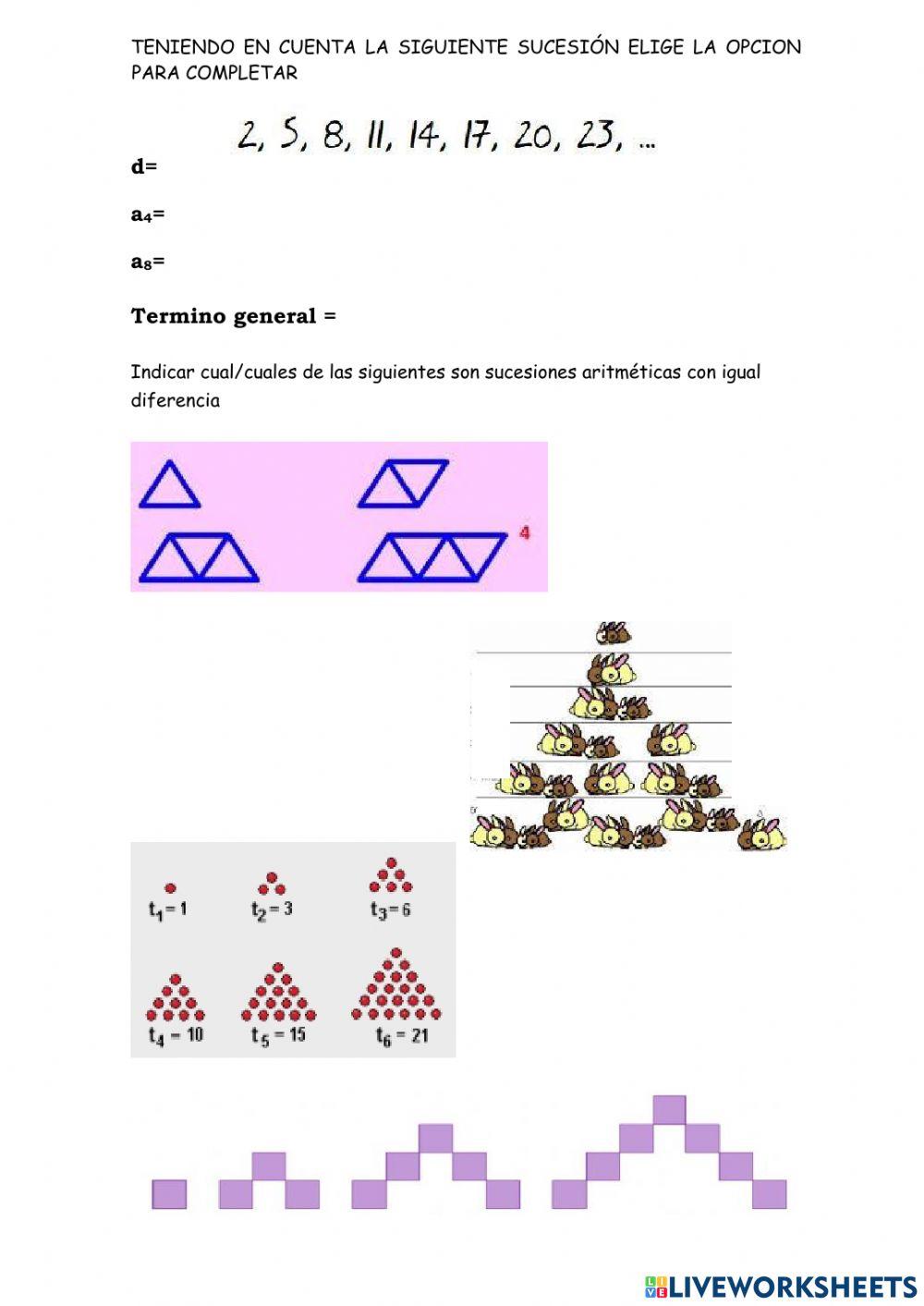 Sucesiones aritmeticas