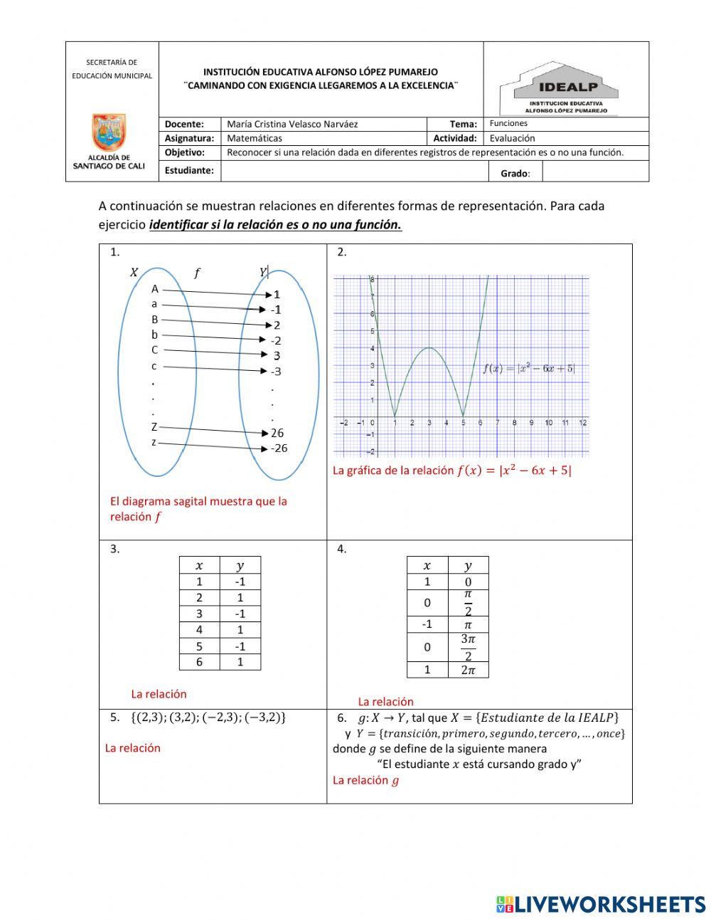 Relaciones Vs Funciones
